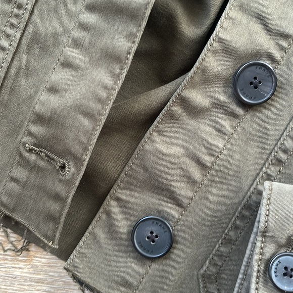 Frame denim jacket size XS Olive Green.Cropped.New w/o Tags.Women’s Jean Jackets - Picture 4 of 5